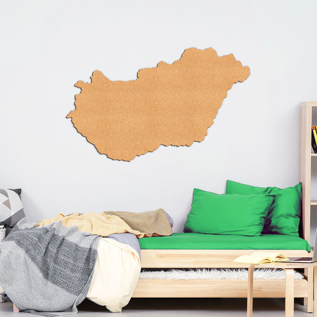 Korková mapa na stenu - Maďarsko