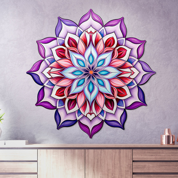 Mandala for the wall - Amethyst flower