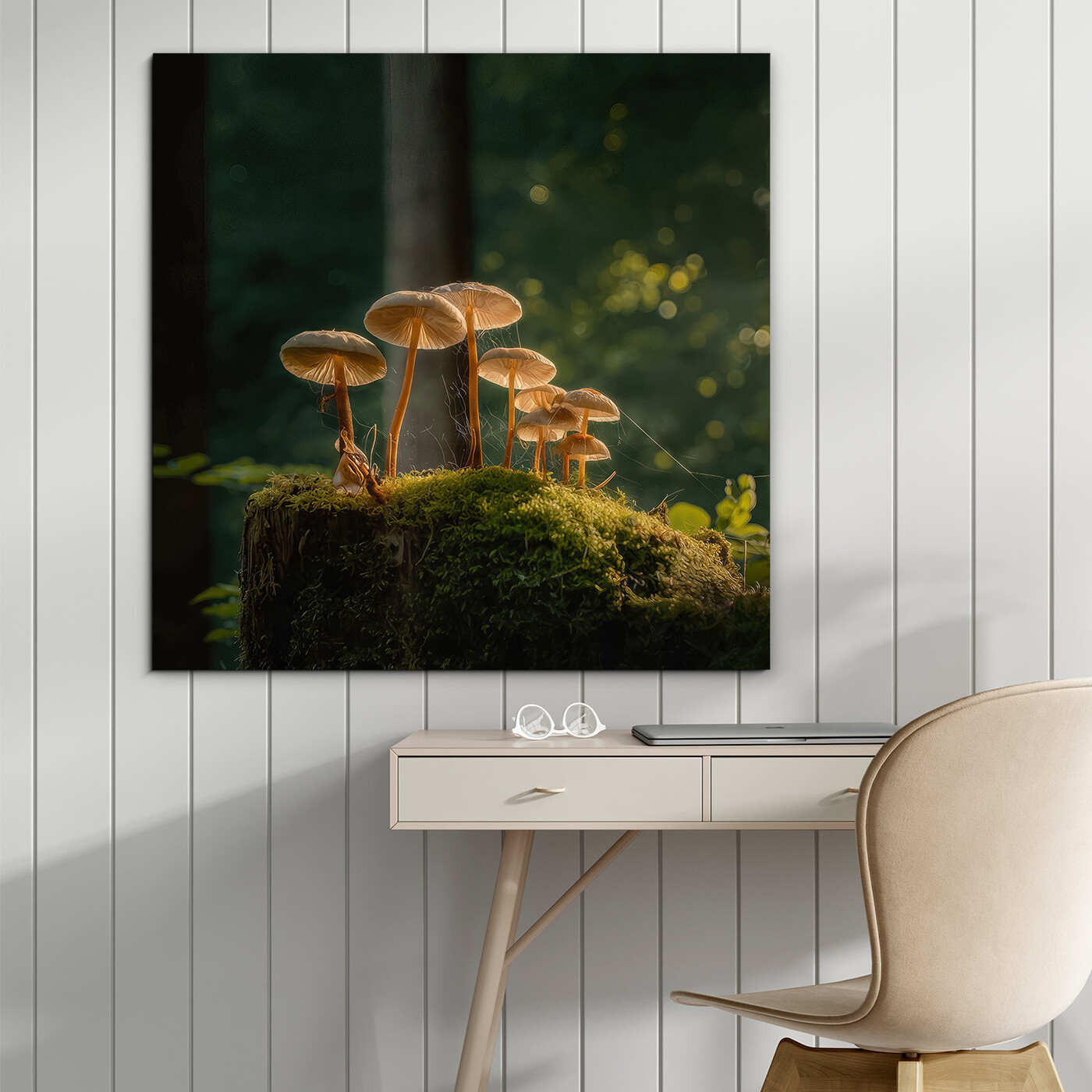 Wooden picture - Forest mushrooms