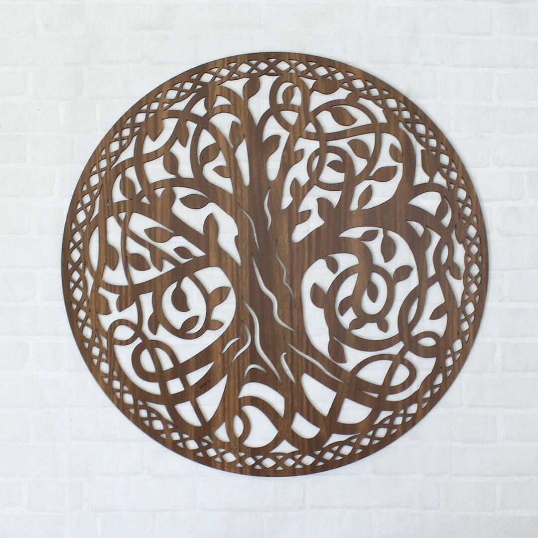  Keltský strom života na zeď - Crann | Ořech