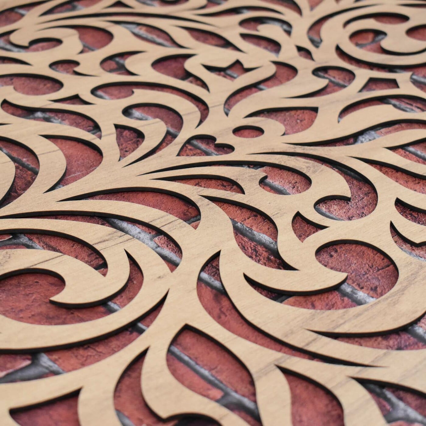 Drevená mandala na stenu - Mier | Dub zlatý