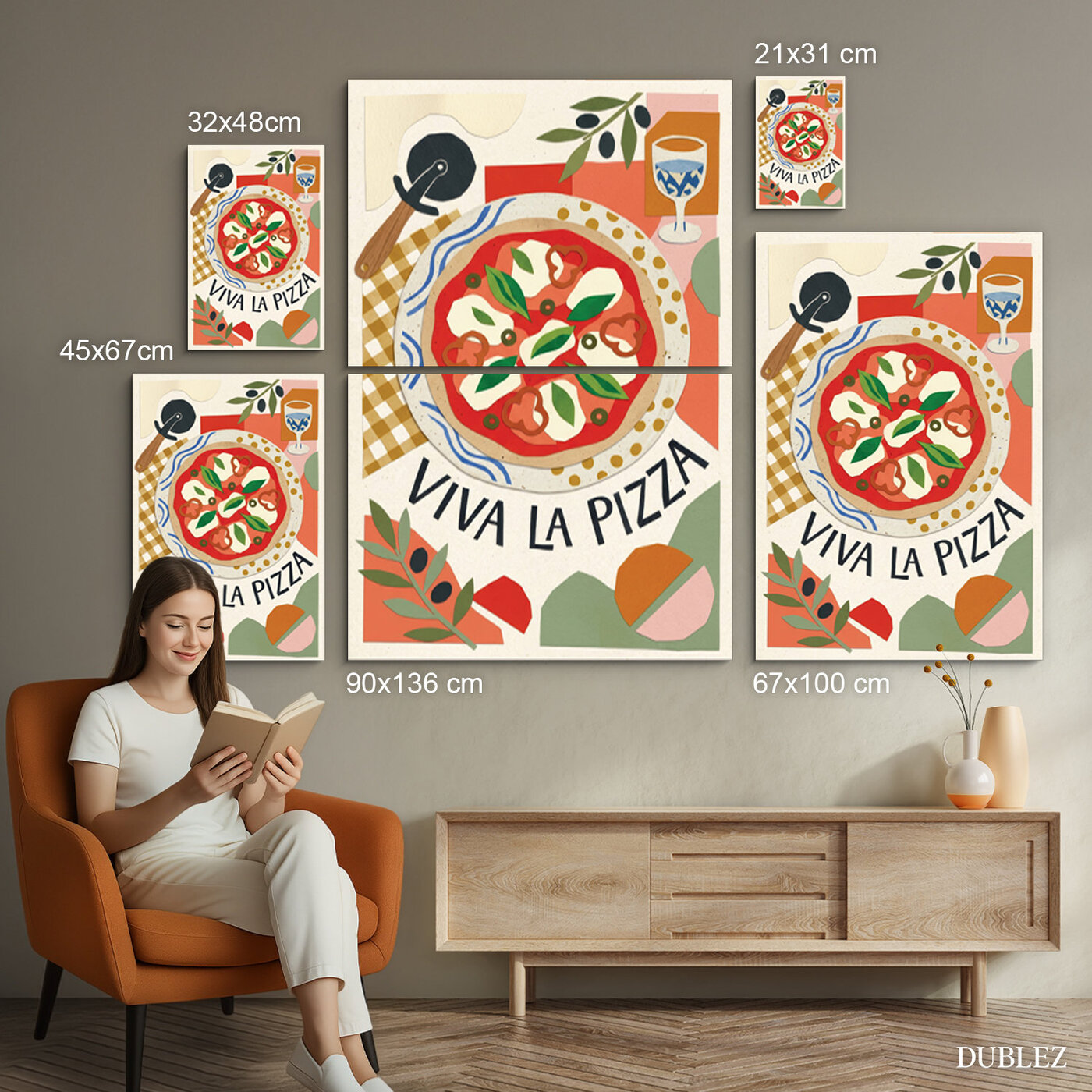 Nástenný obraz do kuchyne - Viva La Pizza | 90x136 cm