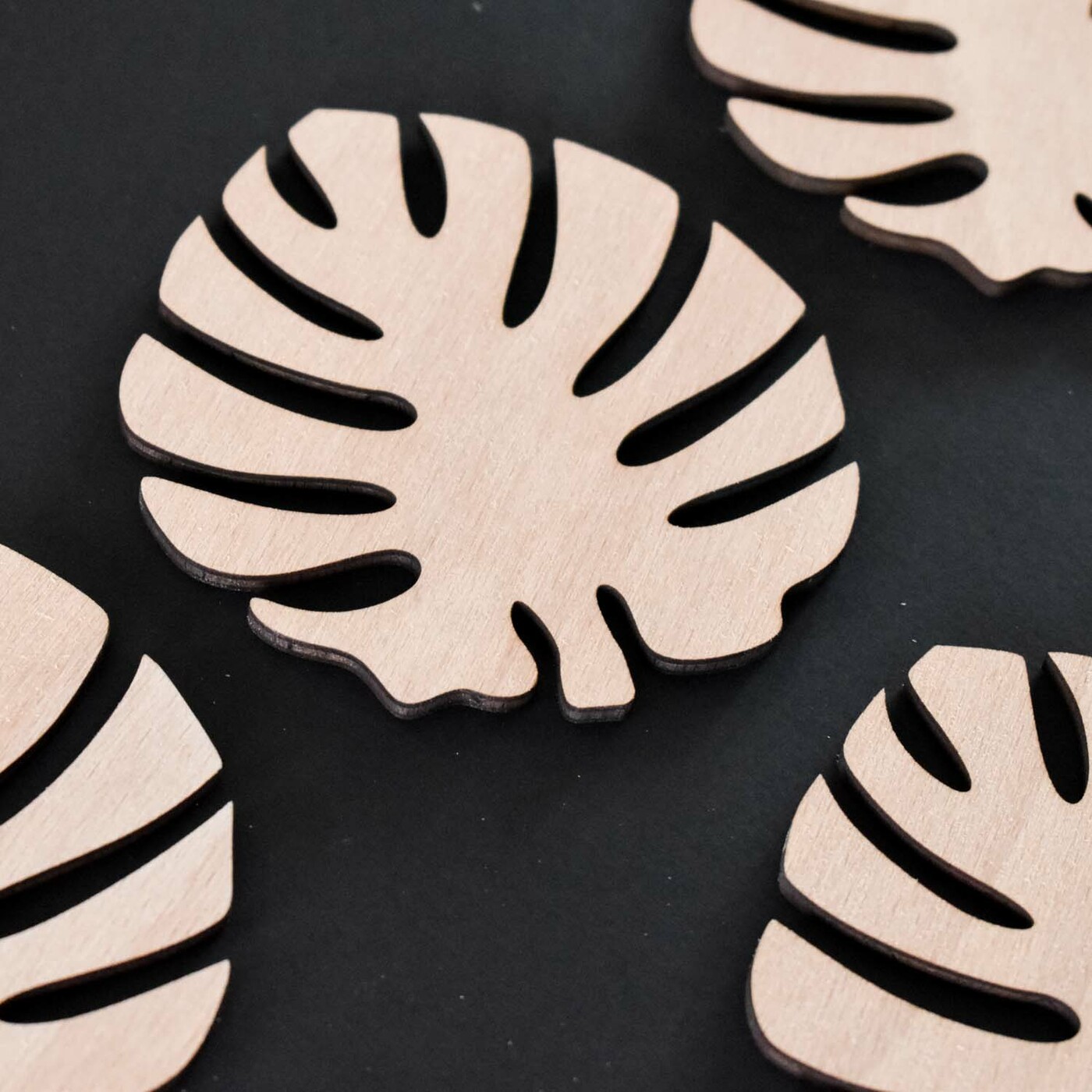 Sada 6 ks - Drevené podložky - Monstery