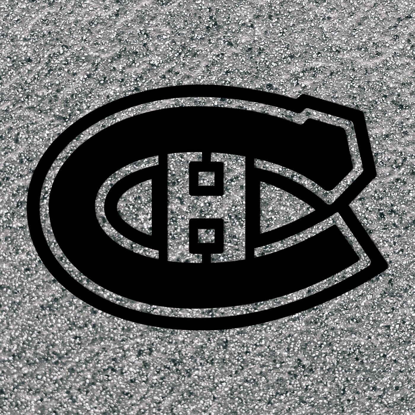 Hokejové logo na stenu - Montréal Canadiens | Čierna