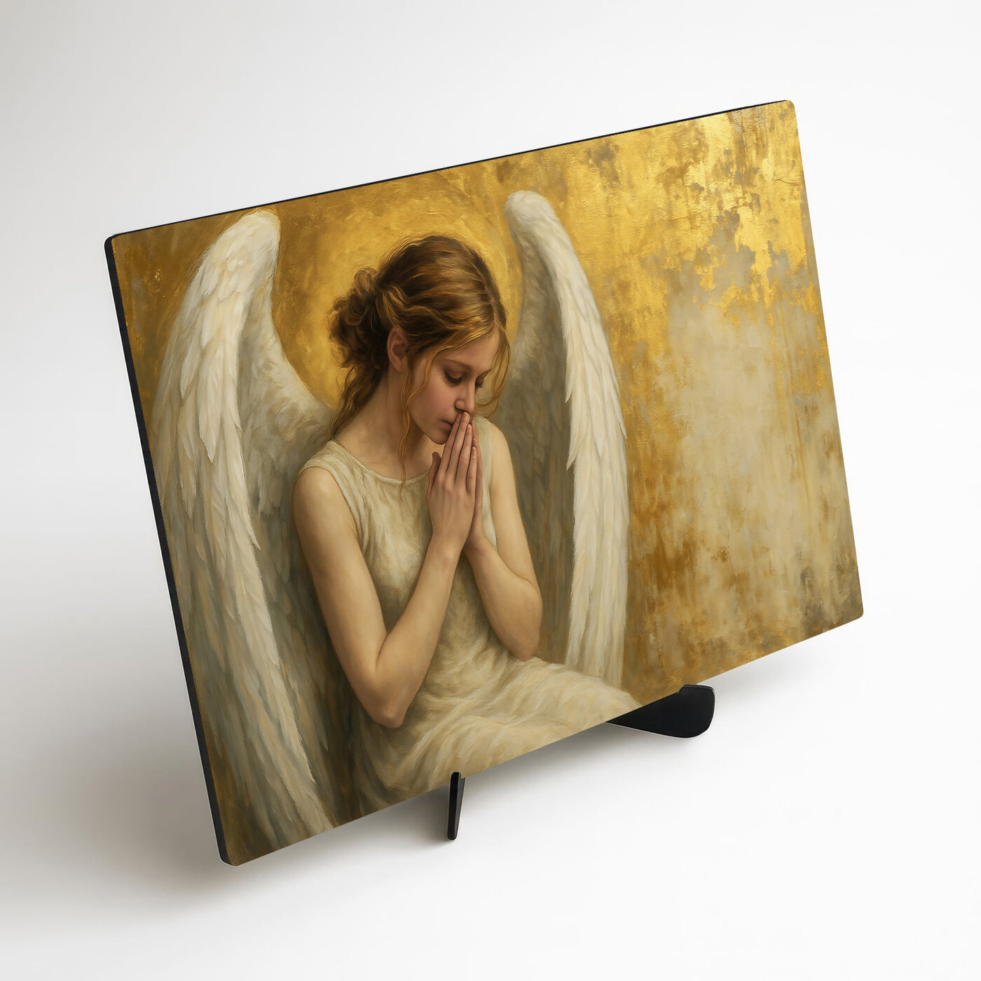 Zlatý dřevěný obraz - Anděl