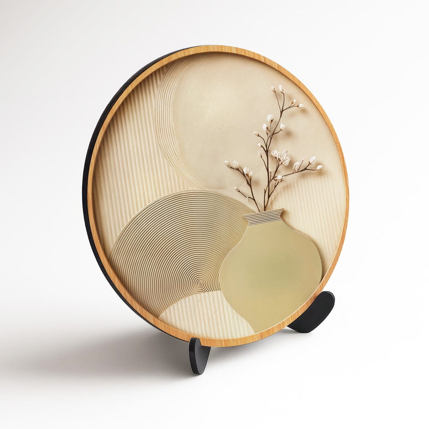 Kruhový zen obraz - Natural