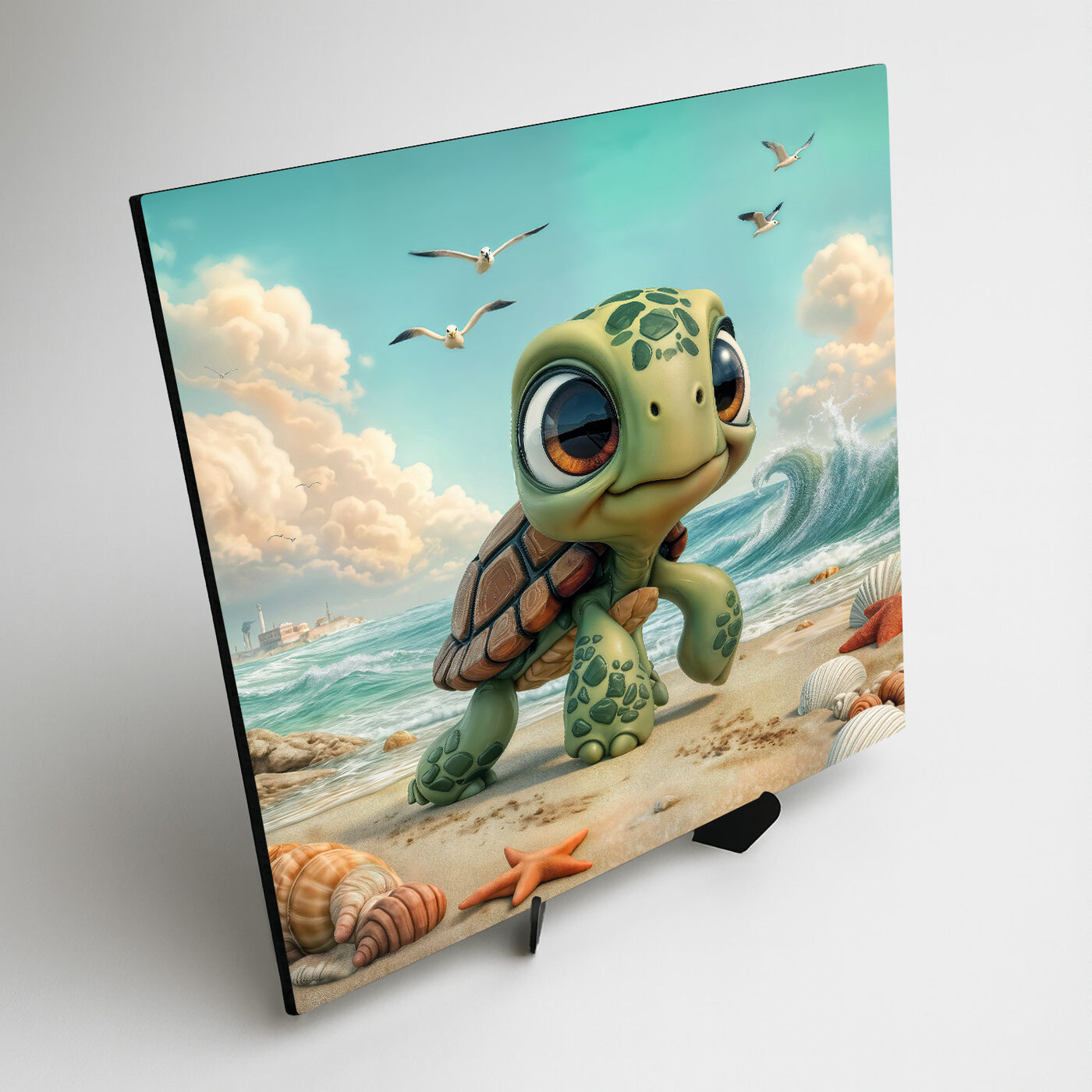 Detský obraz na dreve - Korytnačka