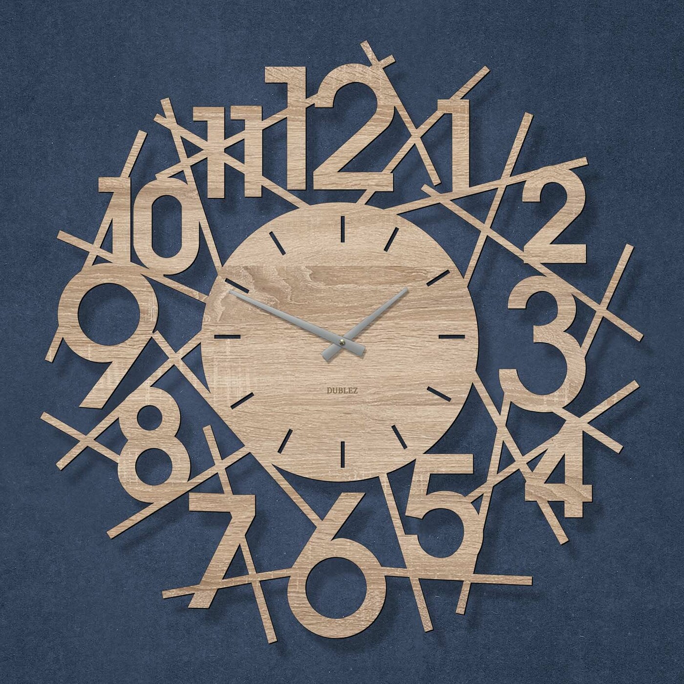 Designer Clock - Vortex | Oak Sonoma
