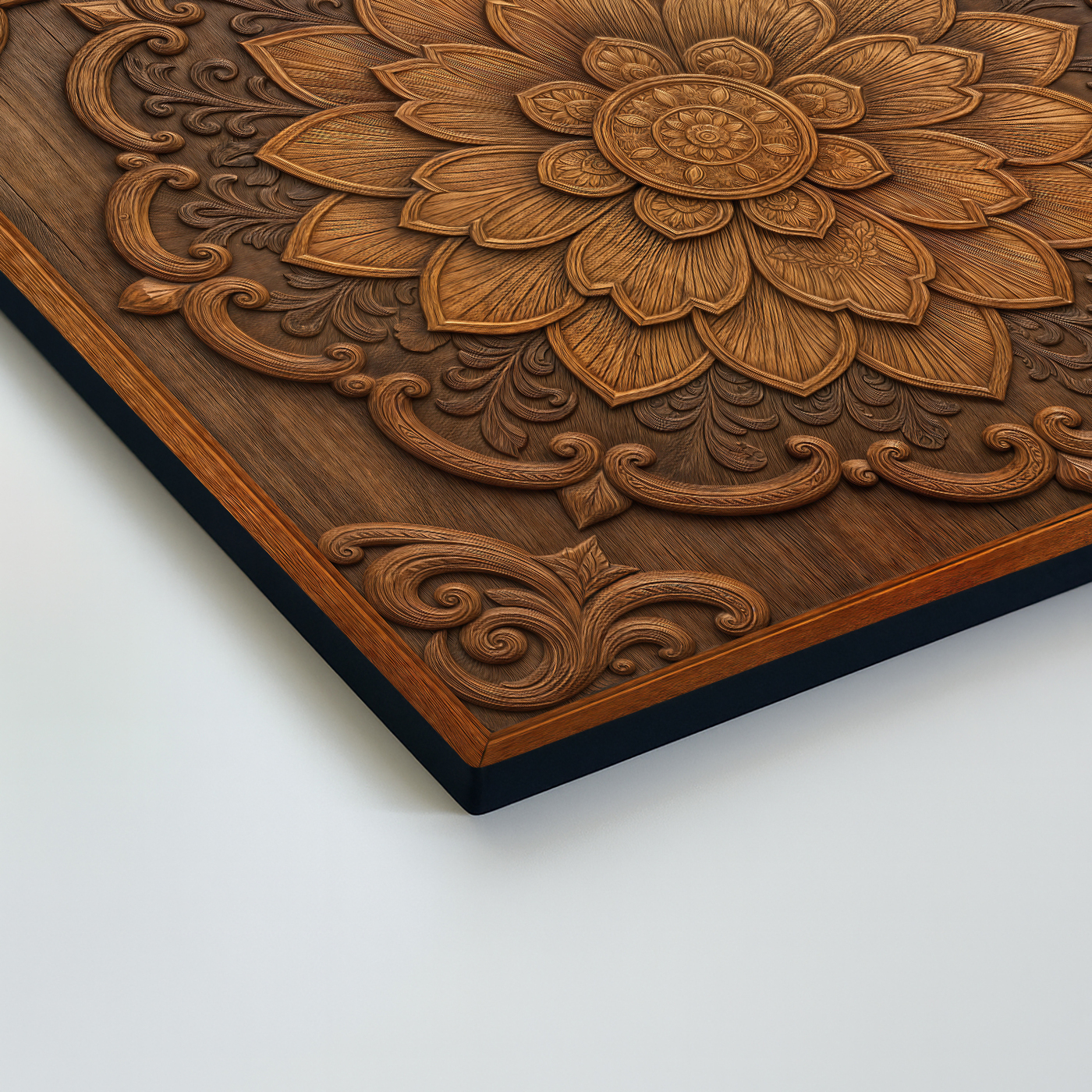 Drevený obraz na stenu - Orientálny kvet v mandale