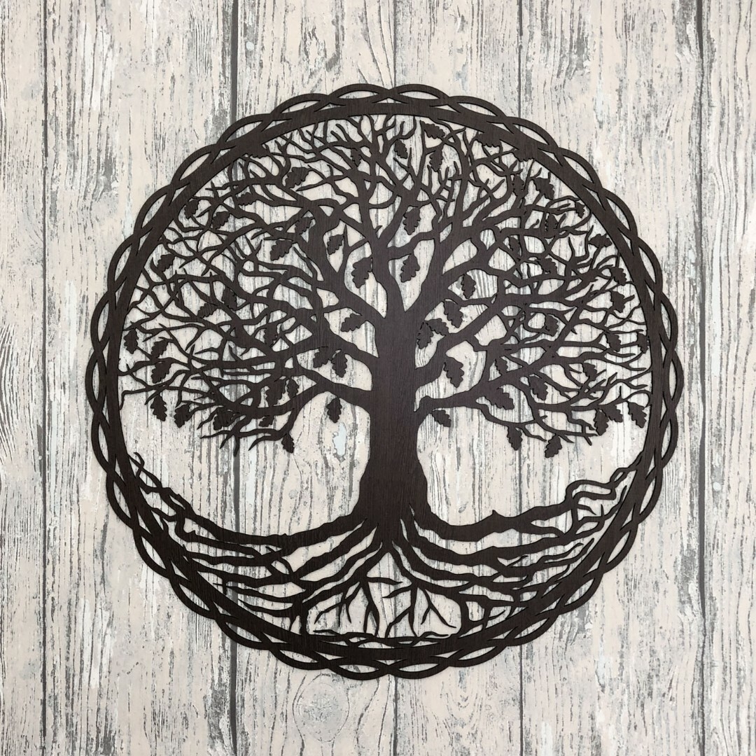 Wooden Tree of Life on the Wall - Oak | Wenge
