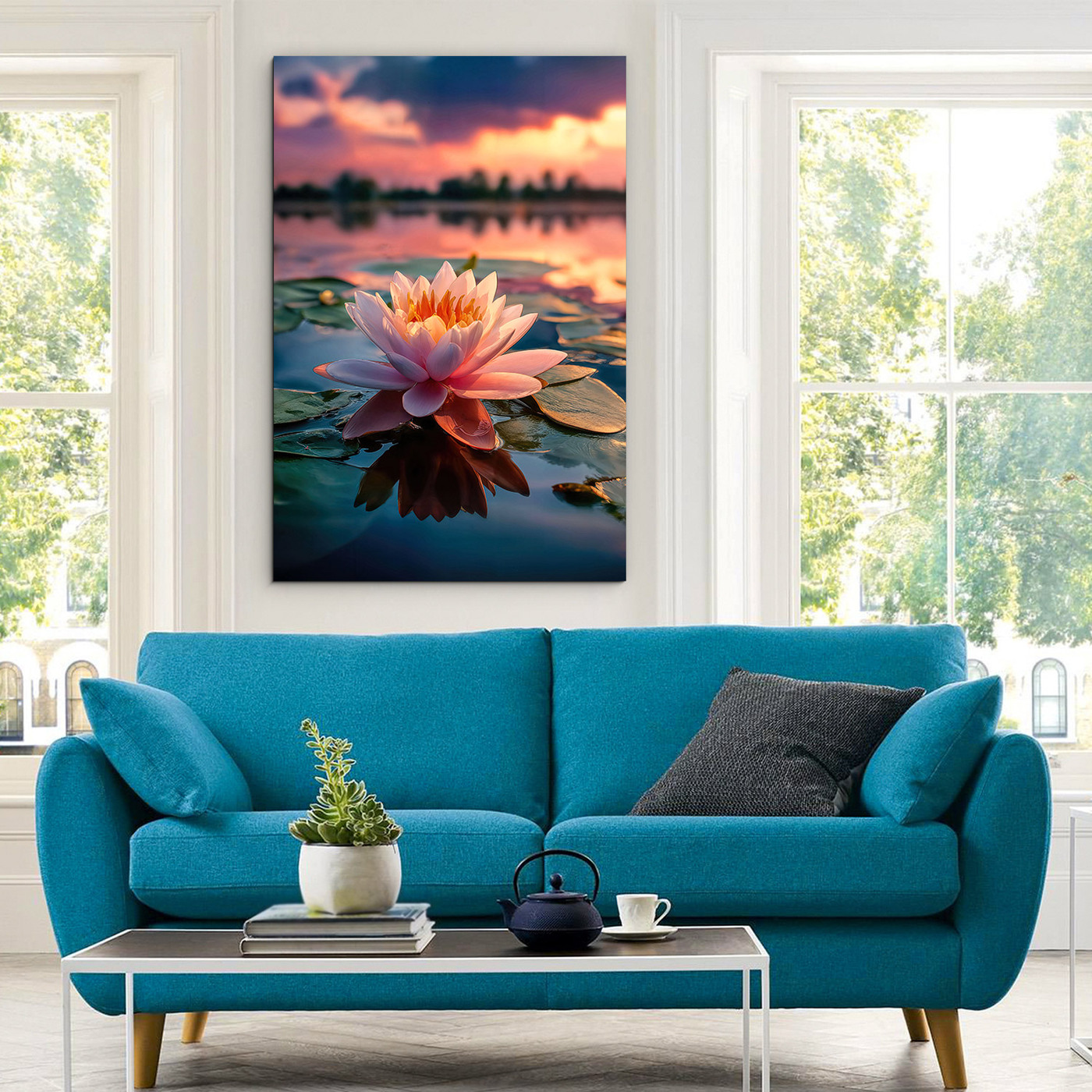 Tablou din lemn - Nufăr