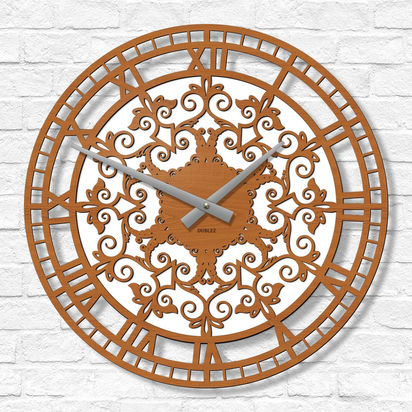 Drevené nástenné hodiny - Ornamenty | Čerešňa
