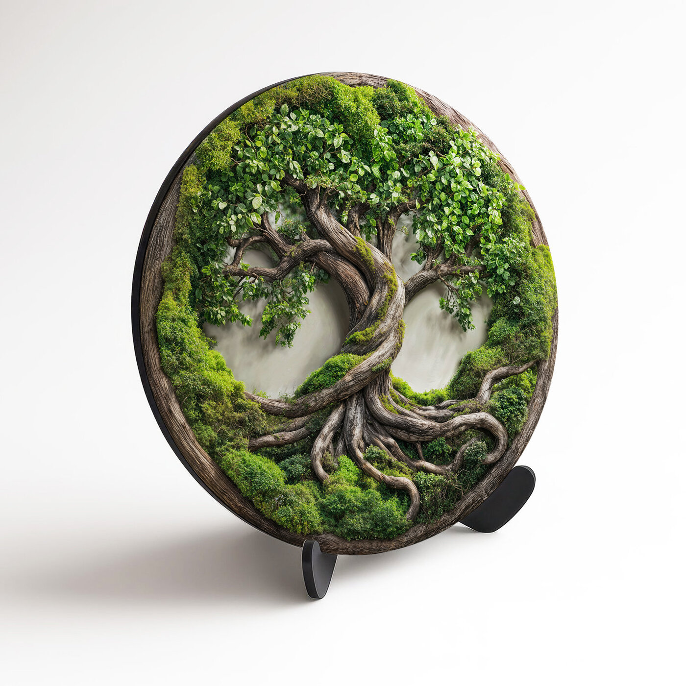 Machový strom života - Luxusná imitácia na dreve