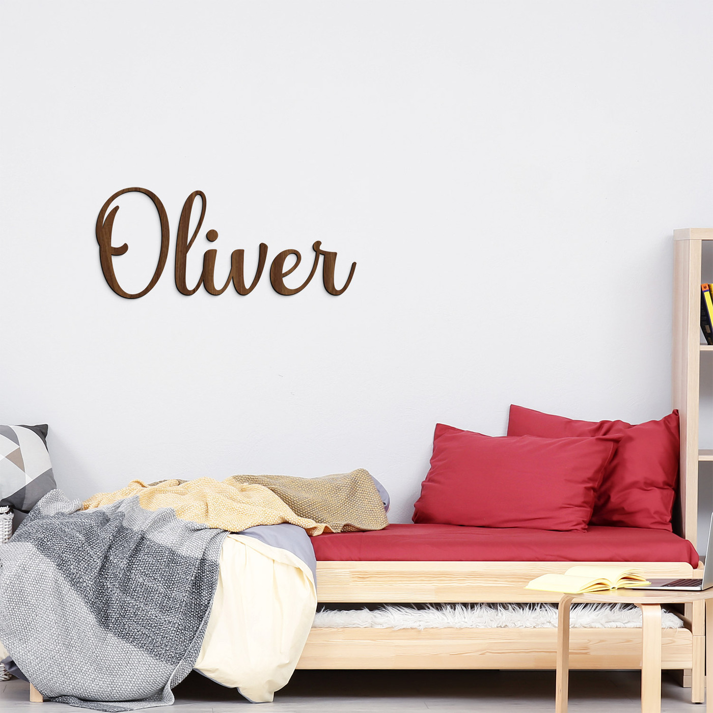 Vlastné meno na stenu z dreva | Orech