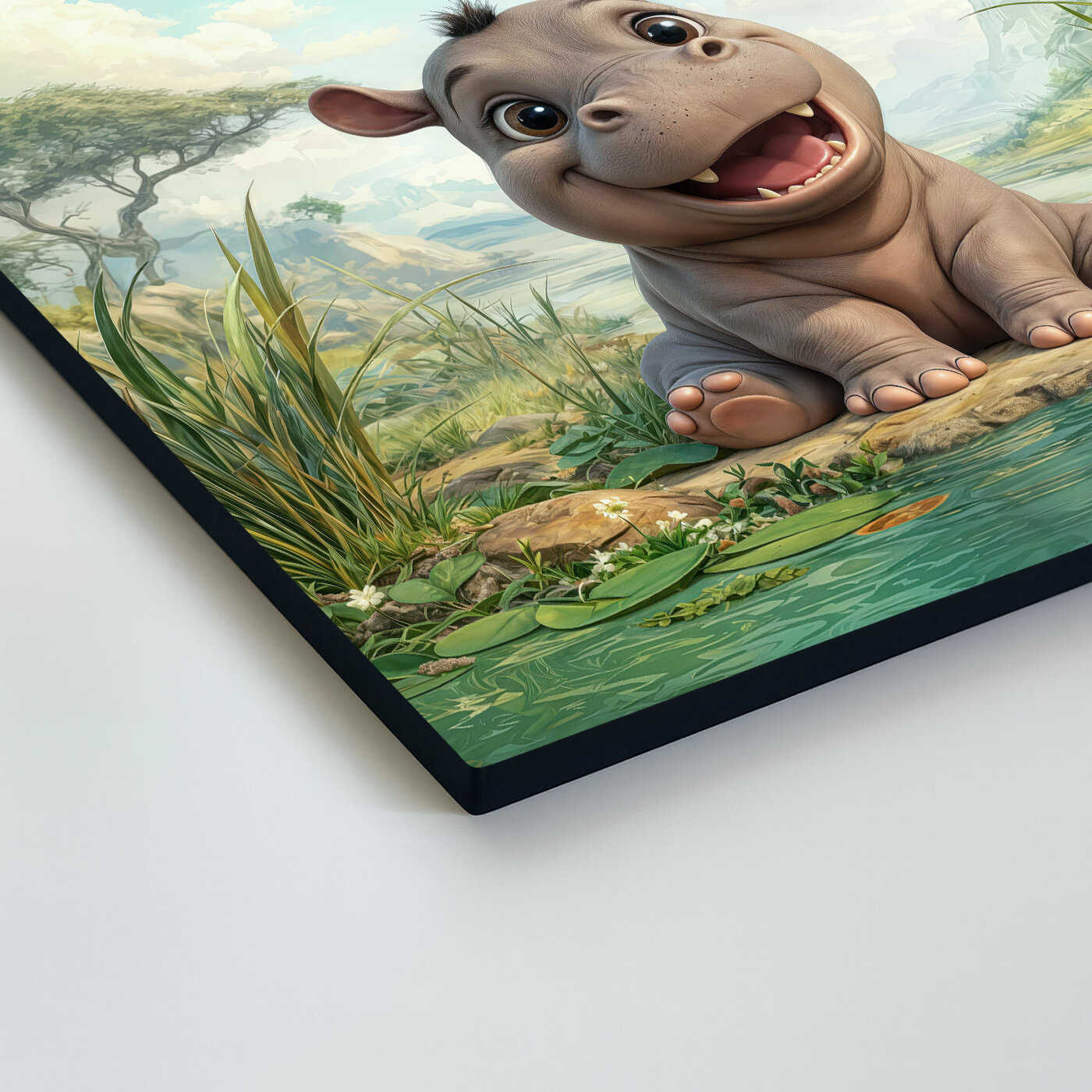 Detský obraz na stenu - Hrošík