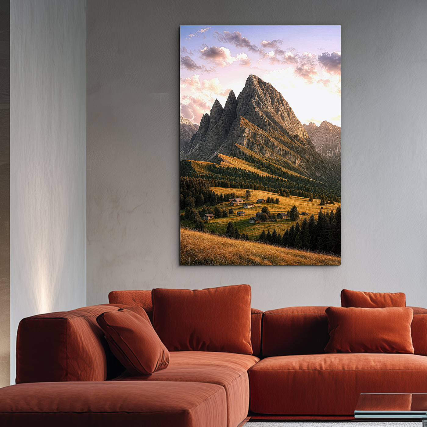 Drevený obraz - Horský pokoj