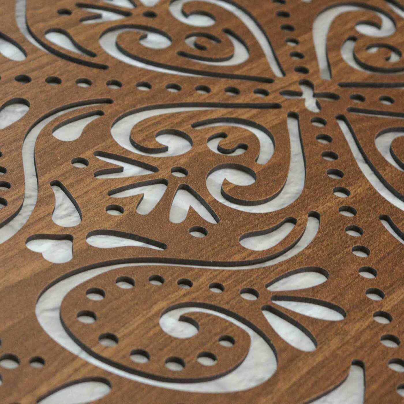 Štvorcový obraz - Srdce mandaly  | Orech