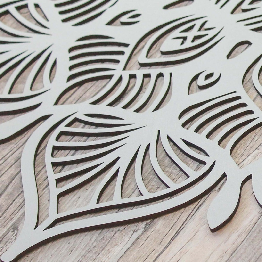 Extravagant Mandala on the Wall - 3D Picture | Silver