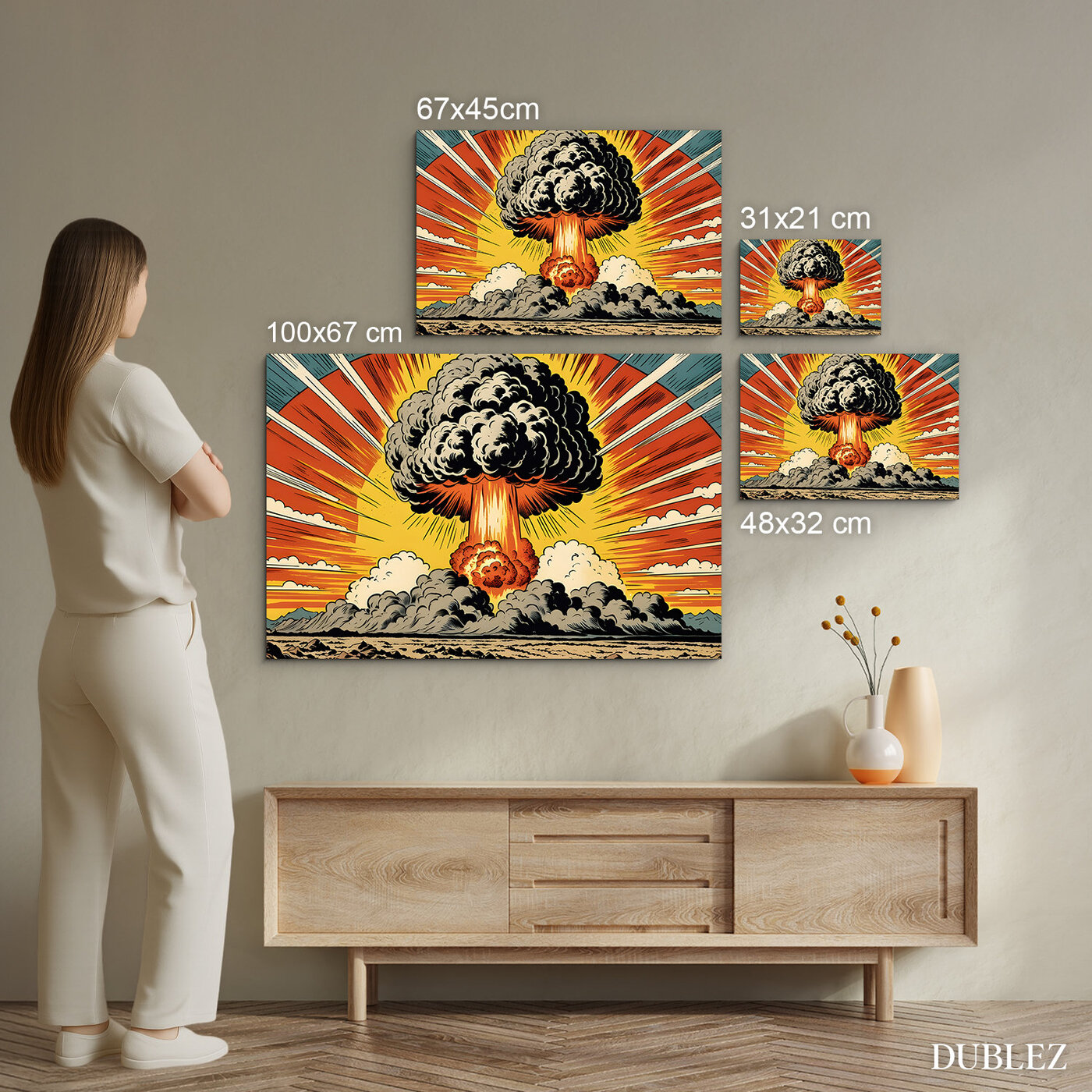 Pop art painting - Atomic mushroom