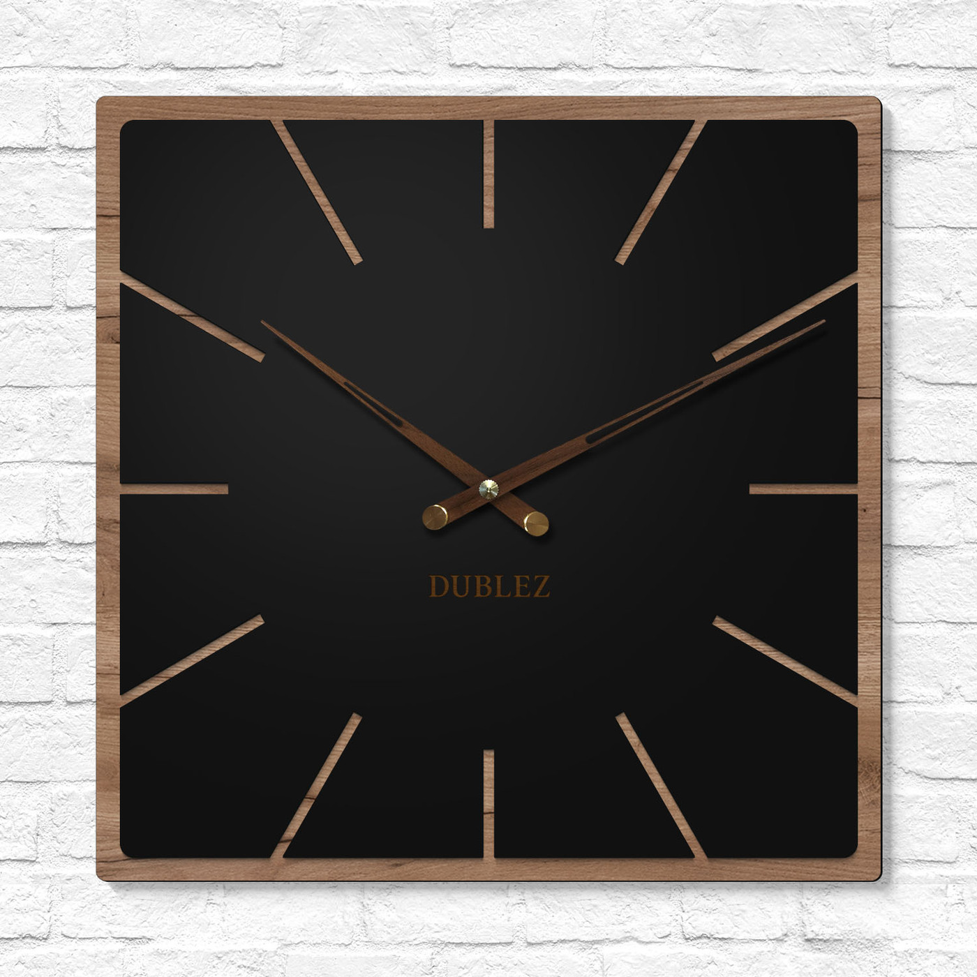 Dizajnové hodiny z dreva - Noir | Dub tabakový