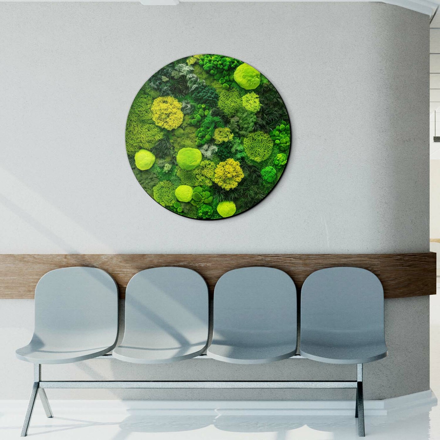 Wooden Wall Art - Mosses | 66x66 cm