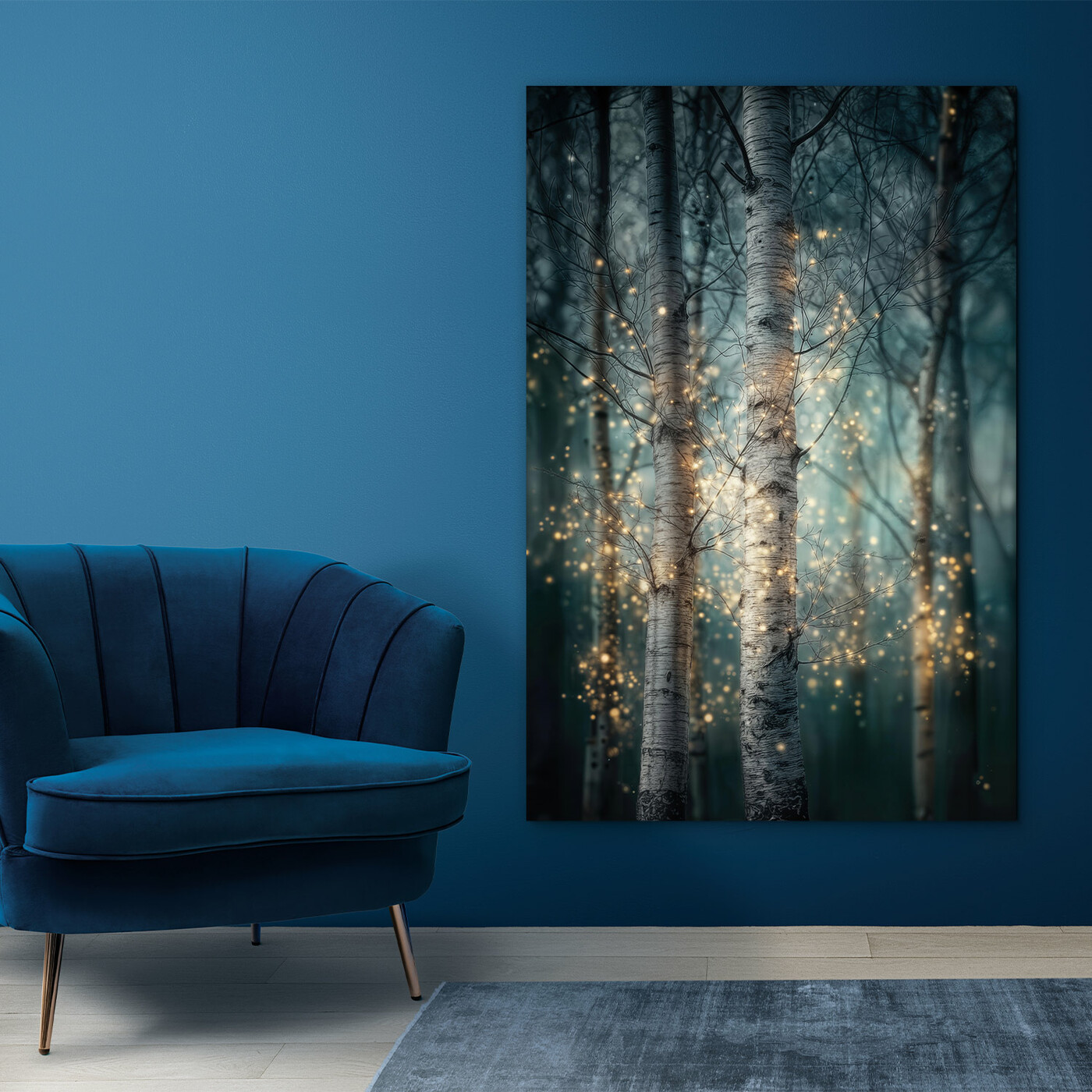 Tablou pădure de mesteceni - Licurici