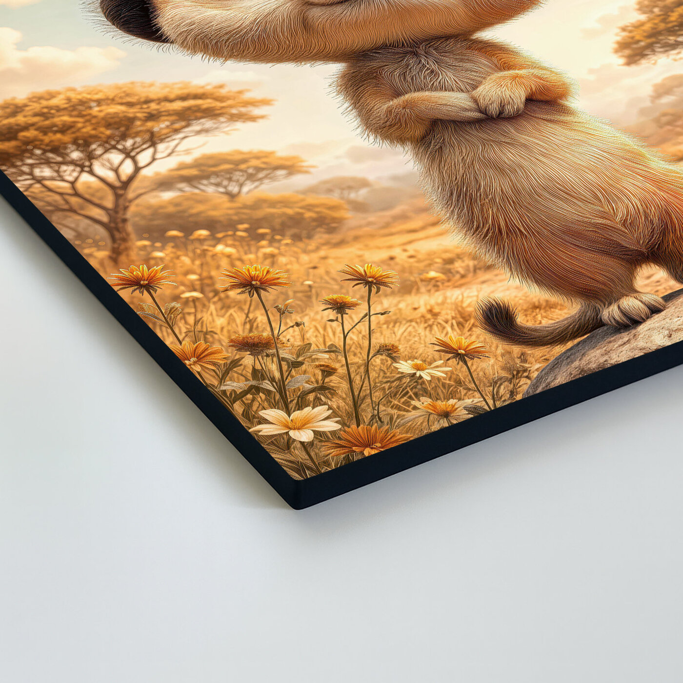 Drevený obraz pre deti - Surikata