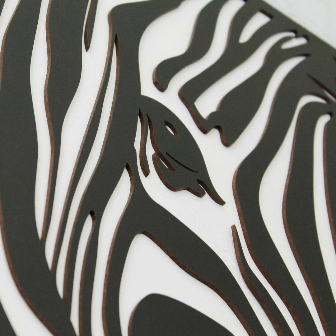 Modern Wooden Wall Art - Zebra