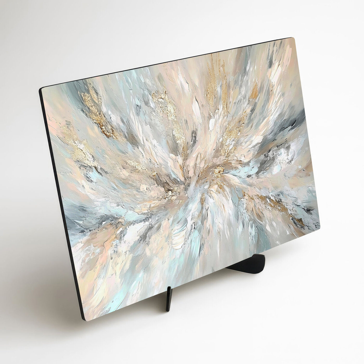 Abstraktný obraz z dreva - Zlatý vír