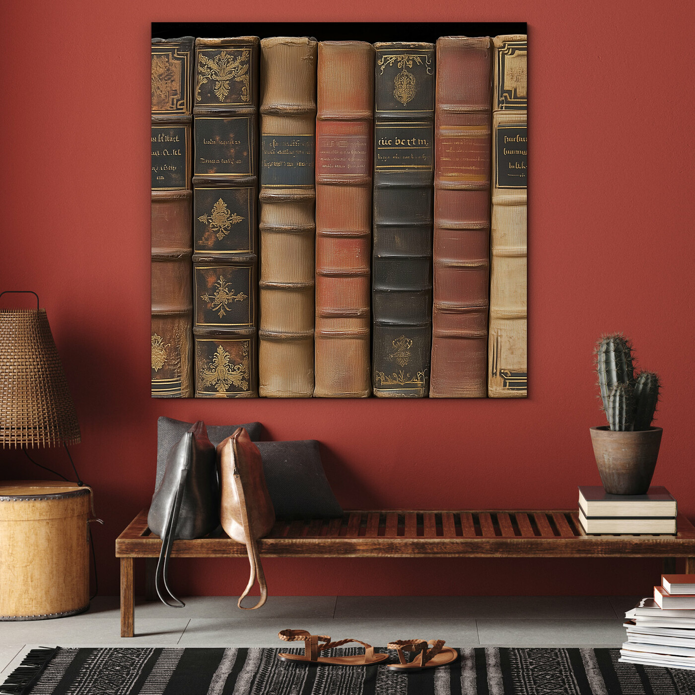 Wooden picture - Books