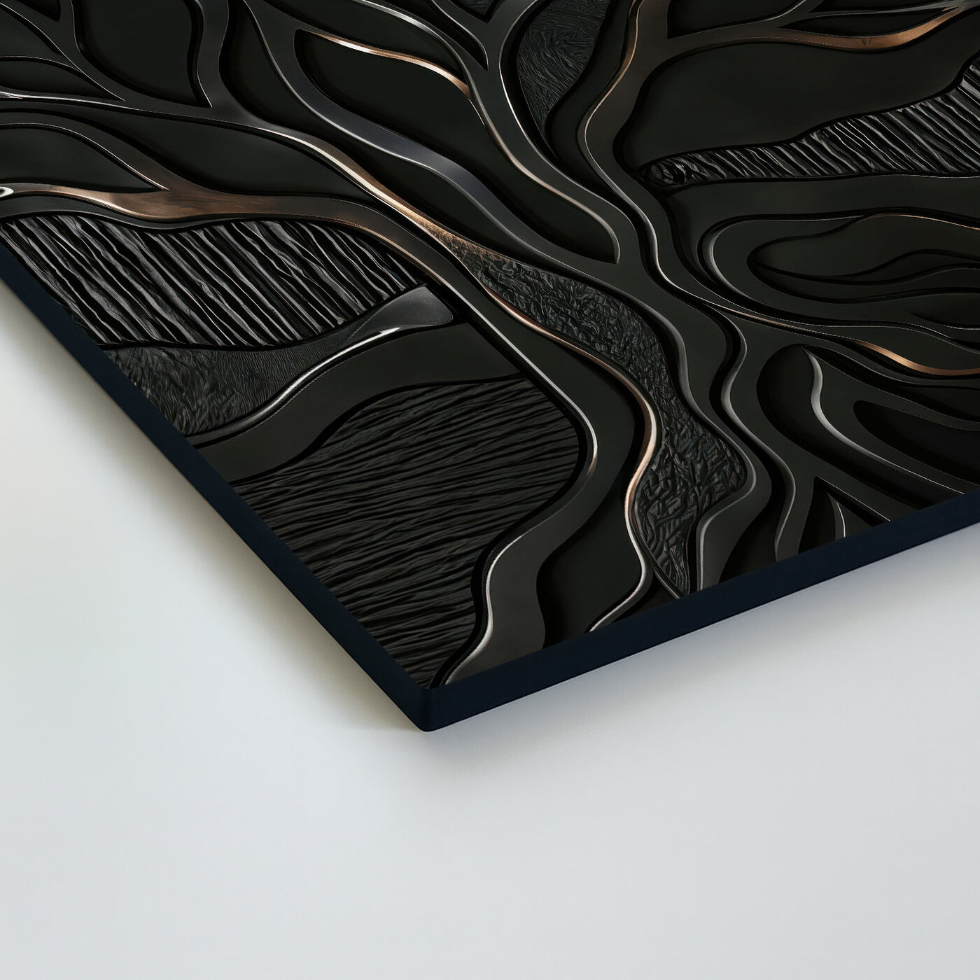 Čierny industriálny obraz - Strom Arora