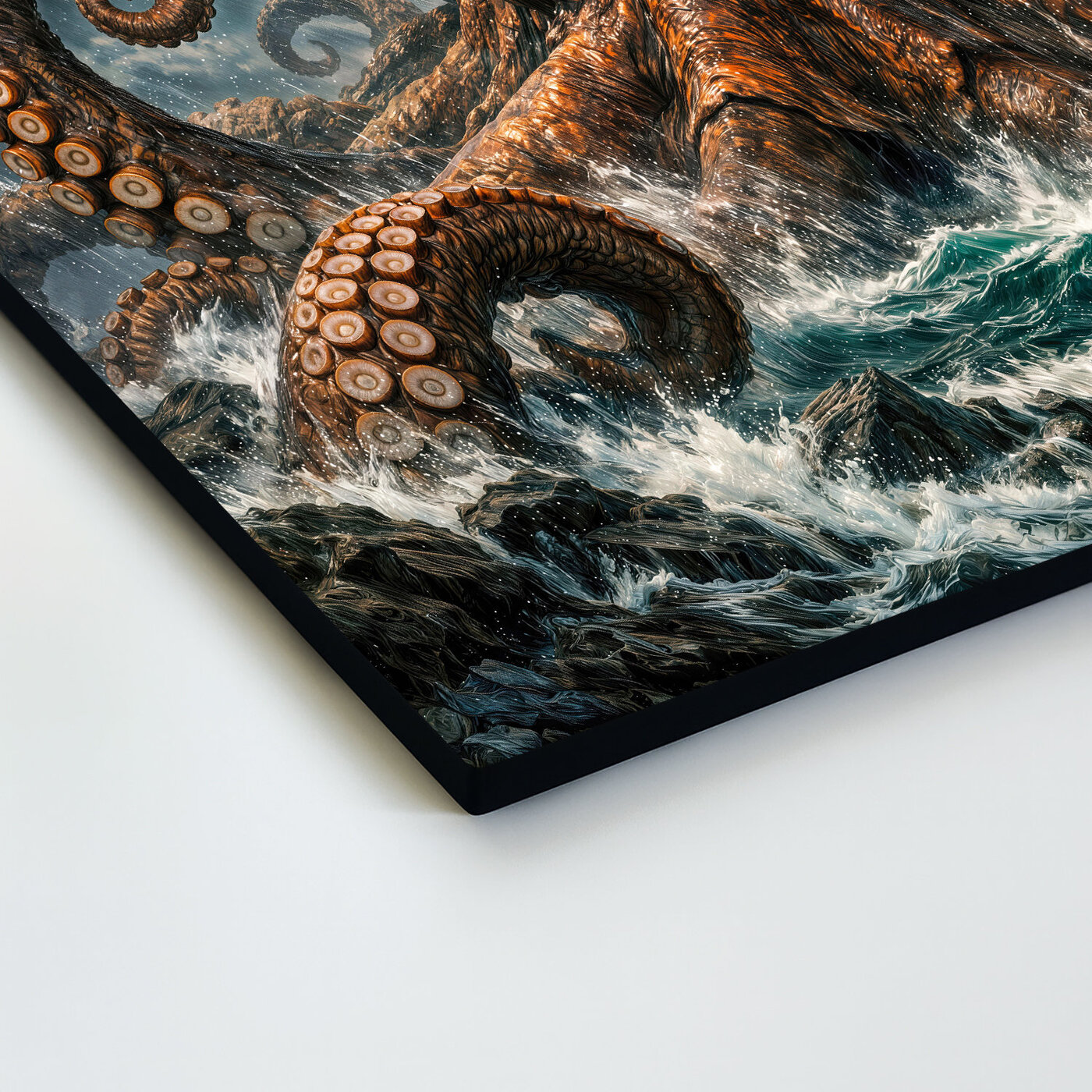 Drevený obraz - Kraken 