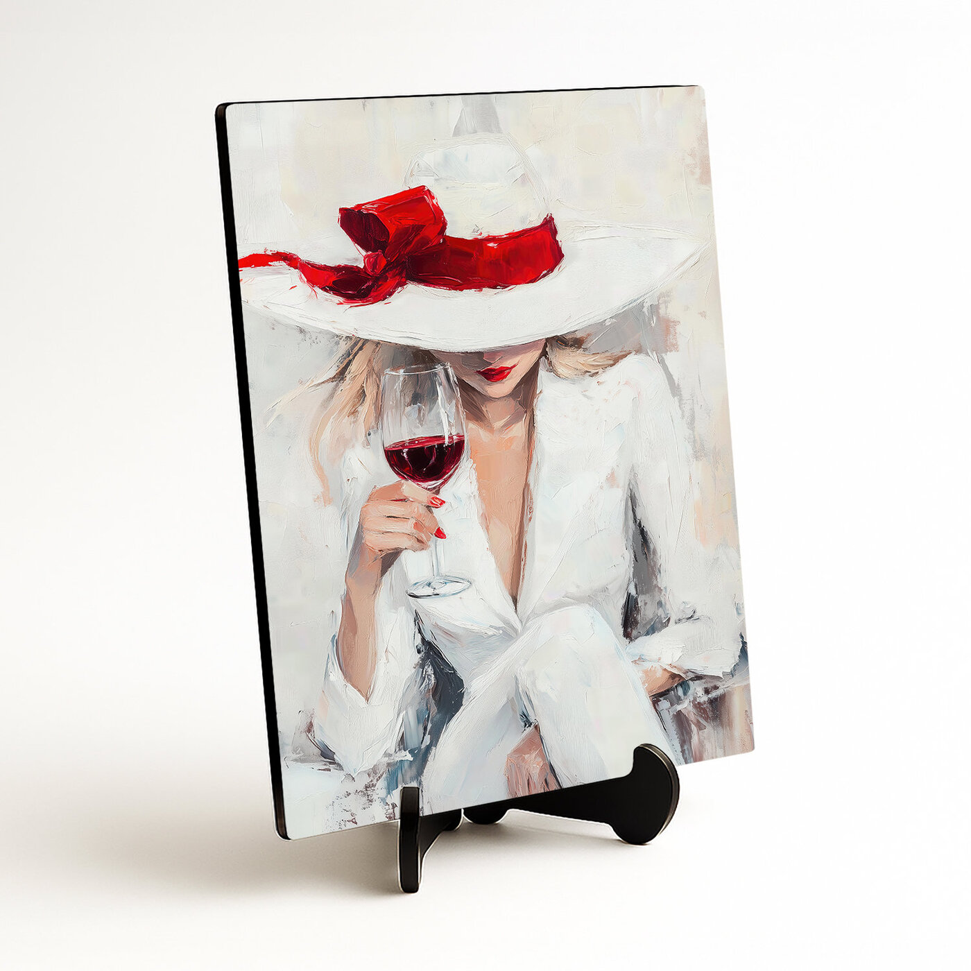 Fashion art obraz - Žena s vínom