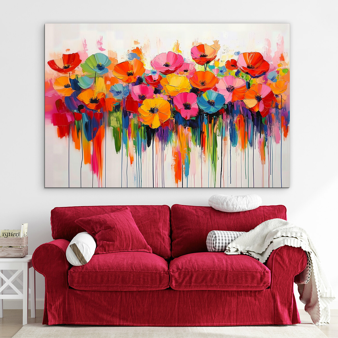 Modern painting - Painted flowers