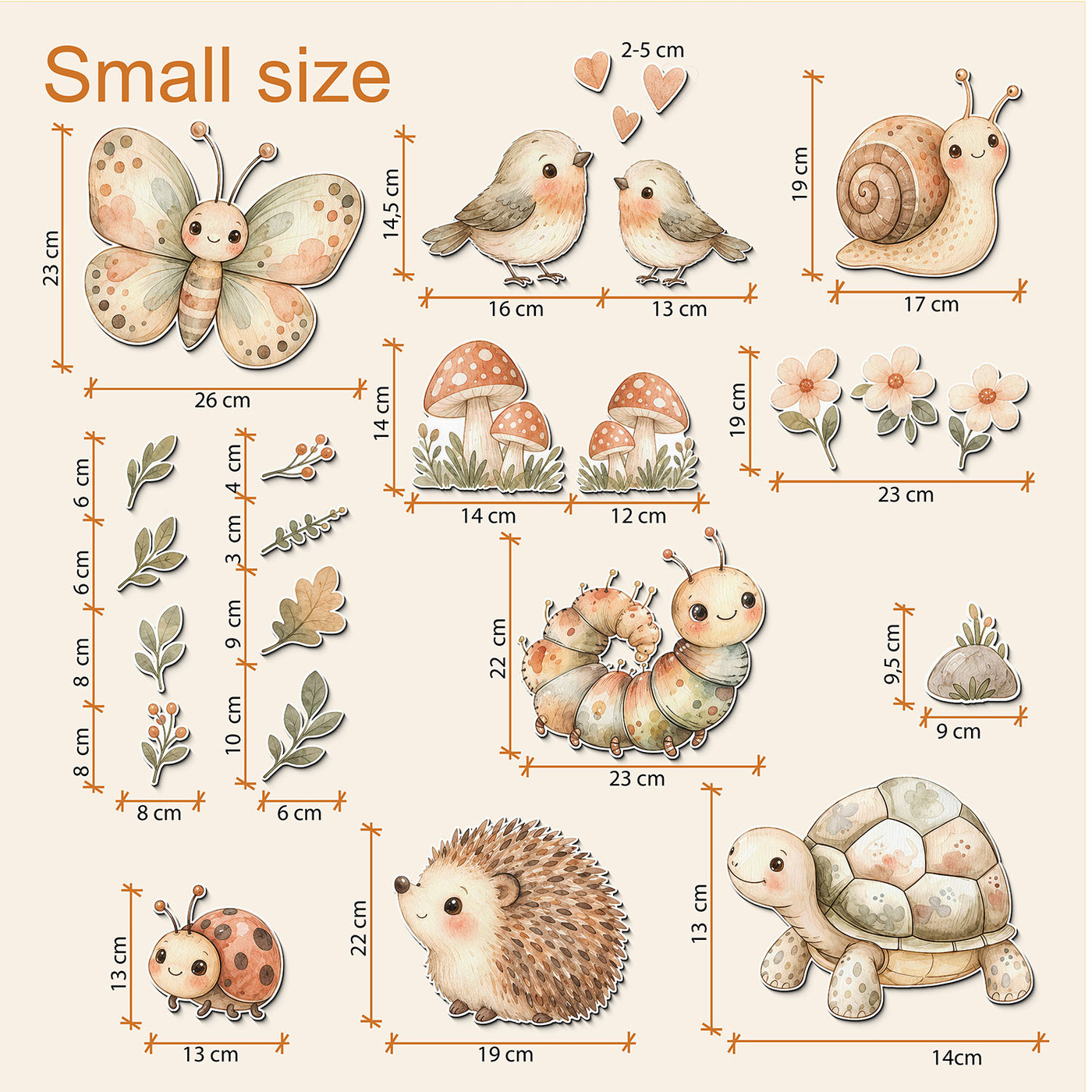 Wooden pictures of animals - Friends from the garden | Smaller size