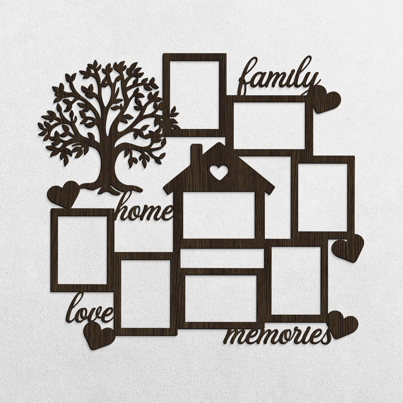 Family Photo Frame for Multiple Pictures | Wenge