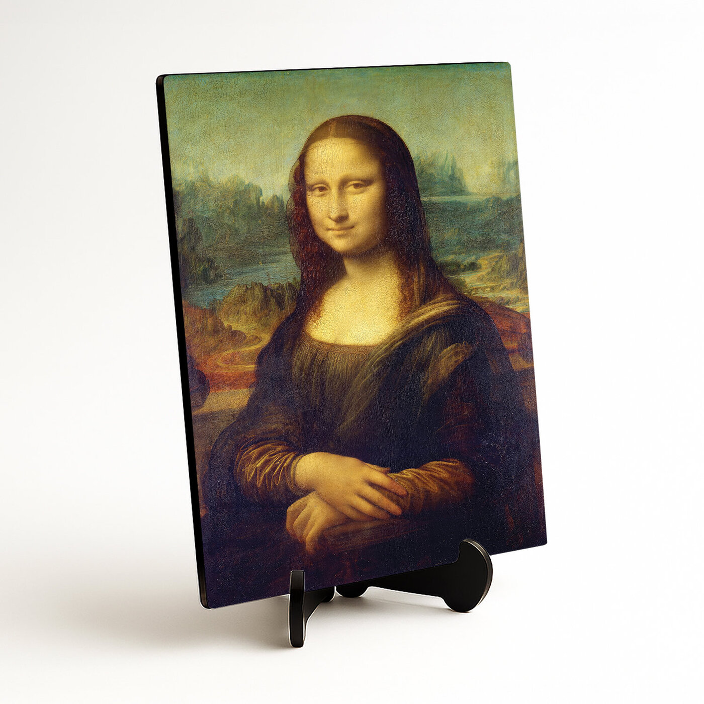 Drevená reprodukcia obrazu - Mona Lisa