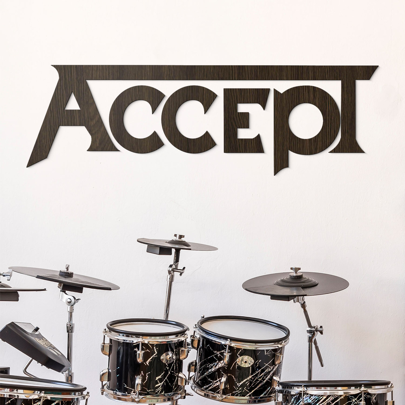 Dřevěné logo - Accept | Wenge