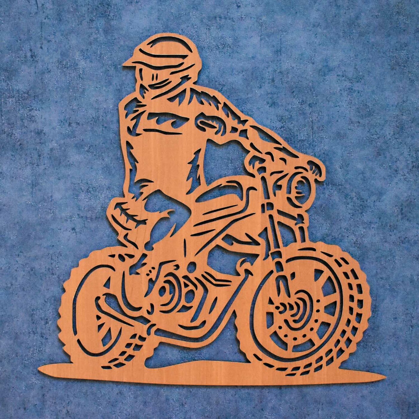 Wooden Wall Art - Motorcycle | Cherry