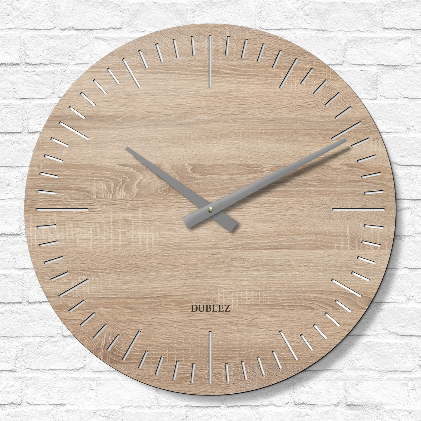 Designové nástěnné hodiny - Minute | Dub Sonoma