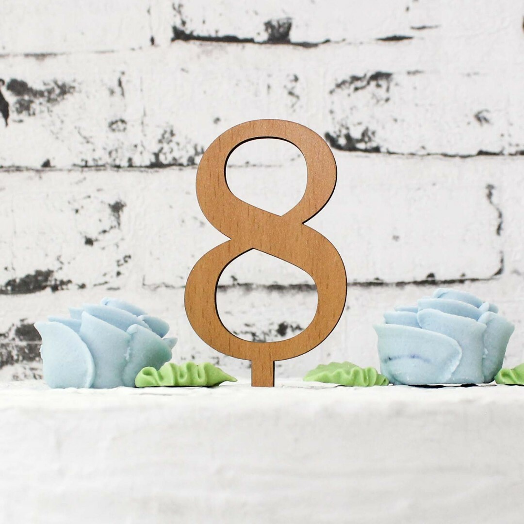 Drevené čísla - zápichy do torty | Buk
