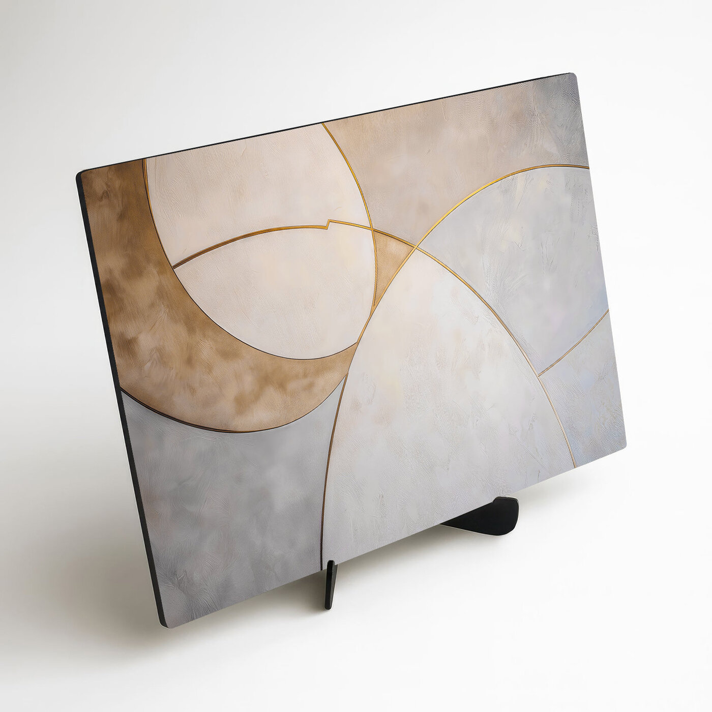 Abstraktní obraz do obývacího pokoje - Zlaté kruhy