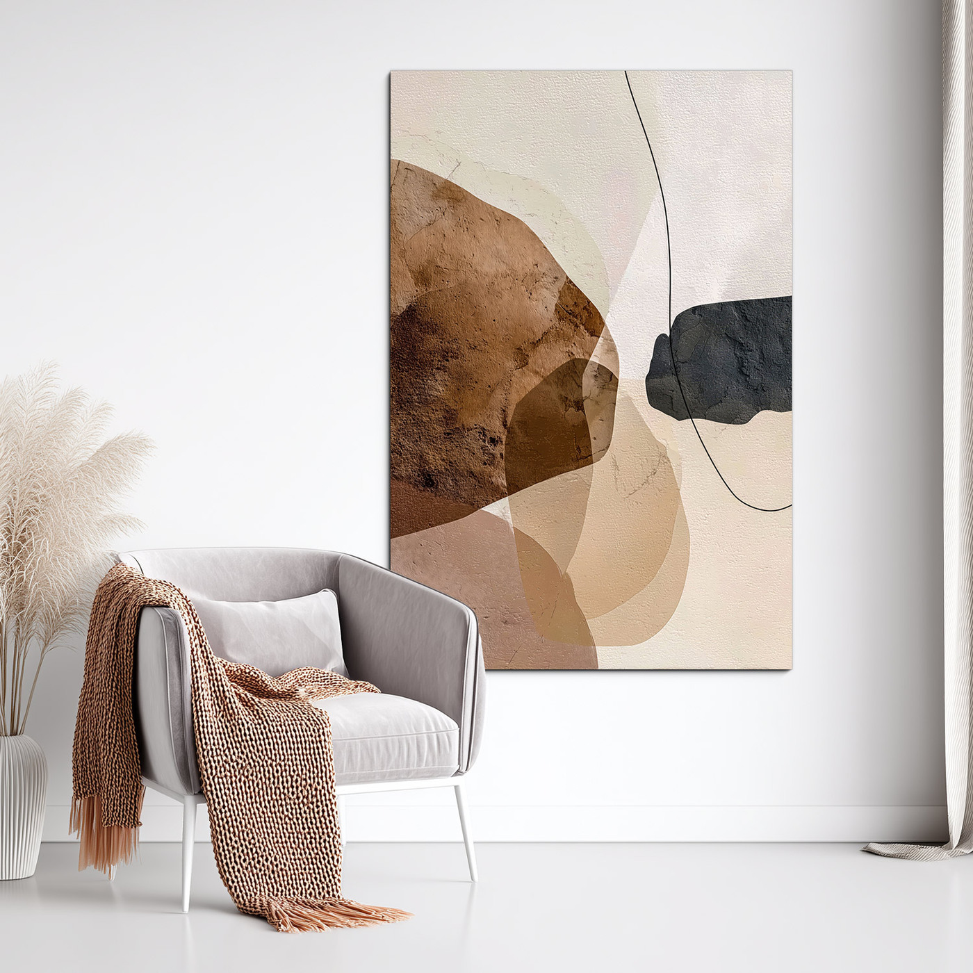 Pictură abstractă minimalistă - Echilibru