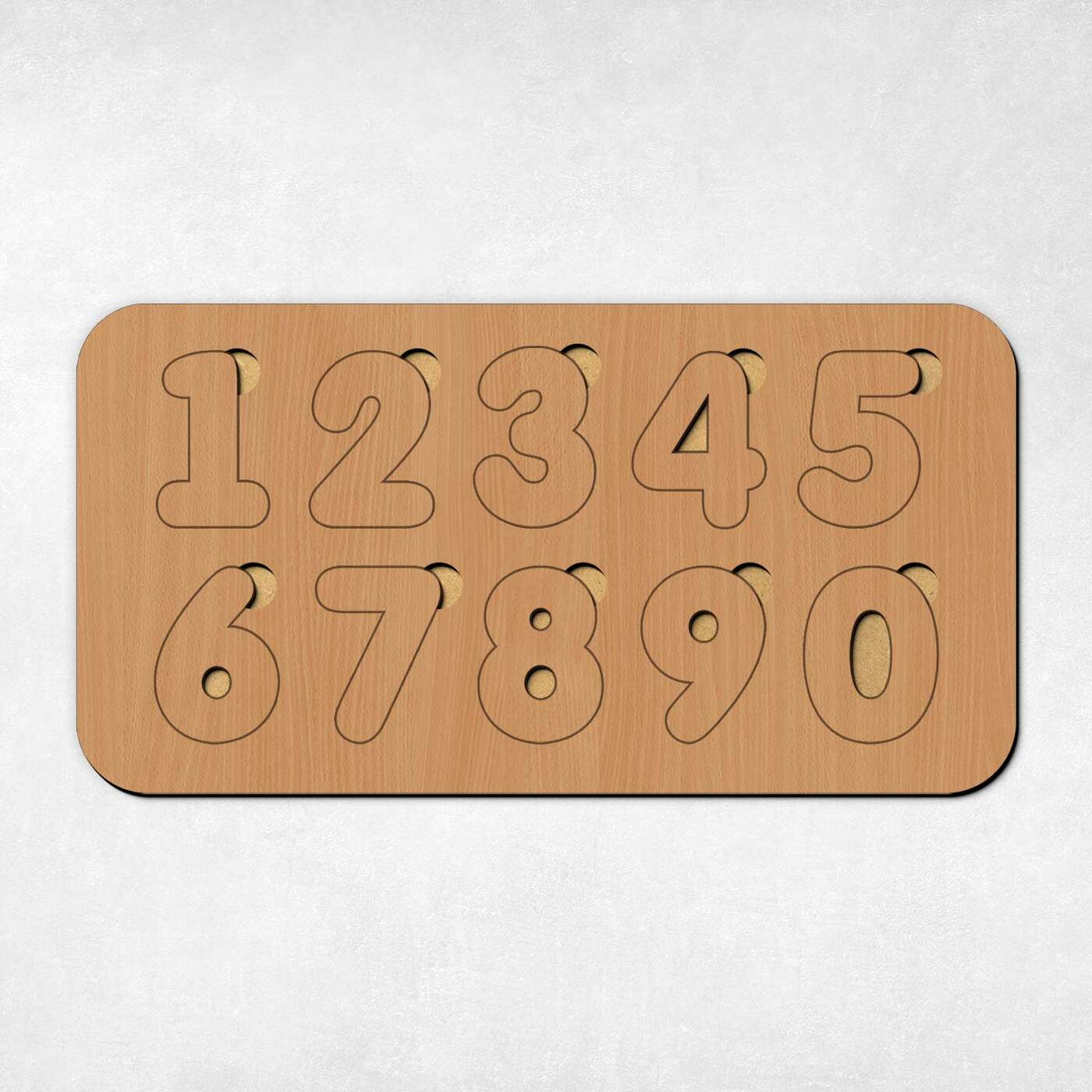 Detská drevená vkladačka - Čísla | Buk