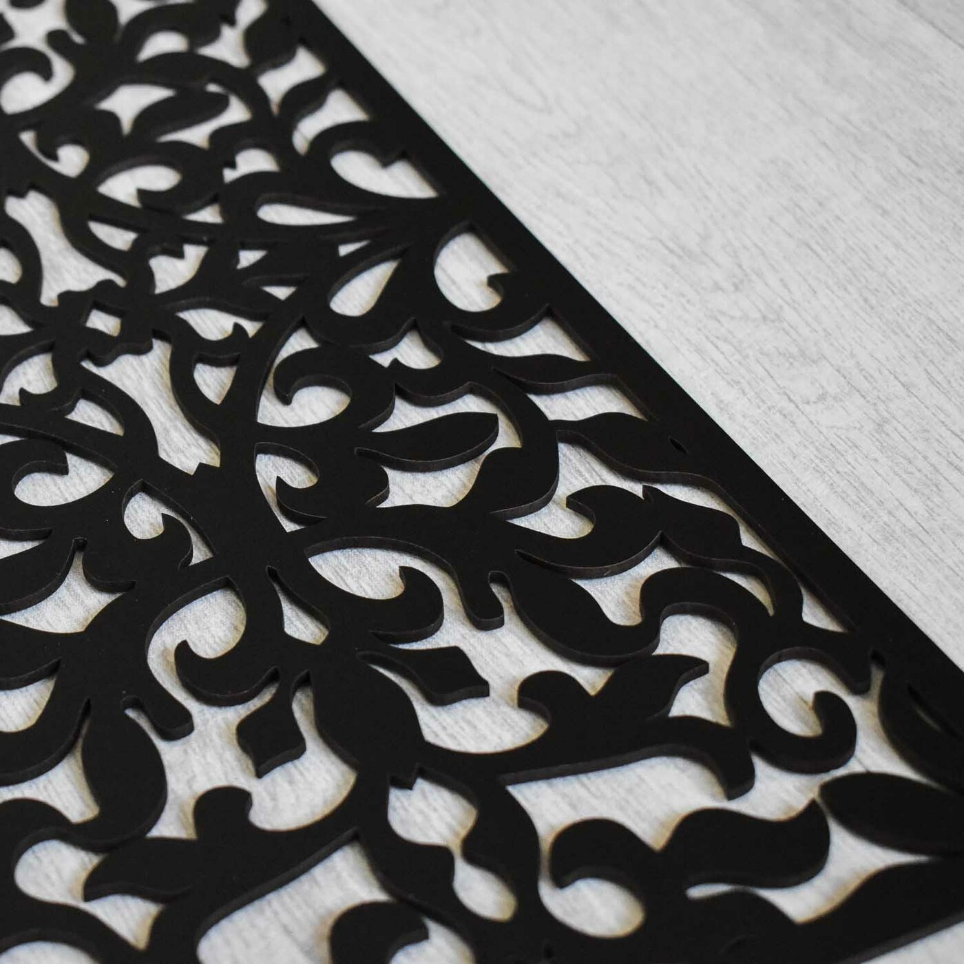 Absztrakt öntapadós falpanel - Karim | Fekete