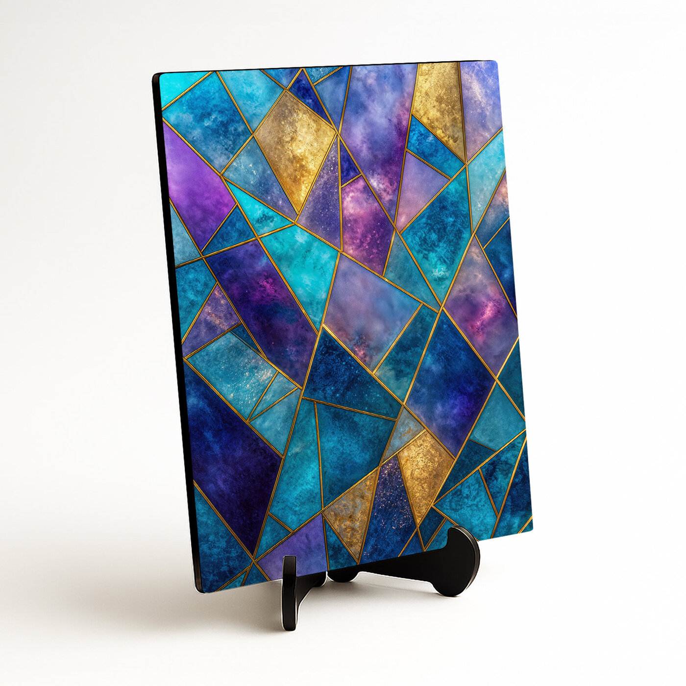 Wooden stained glass picture