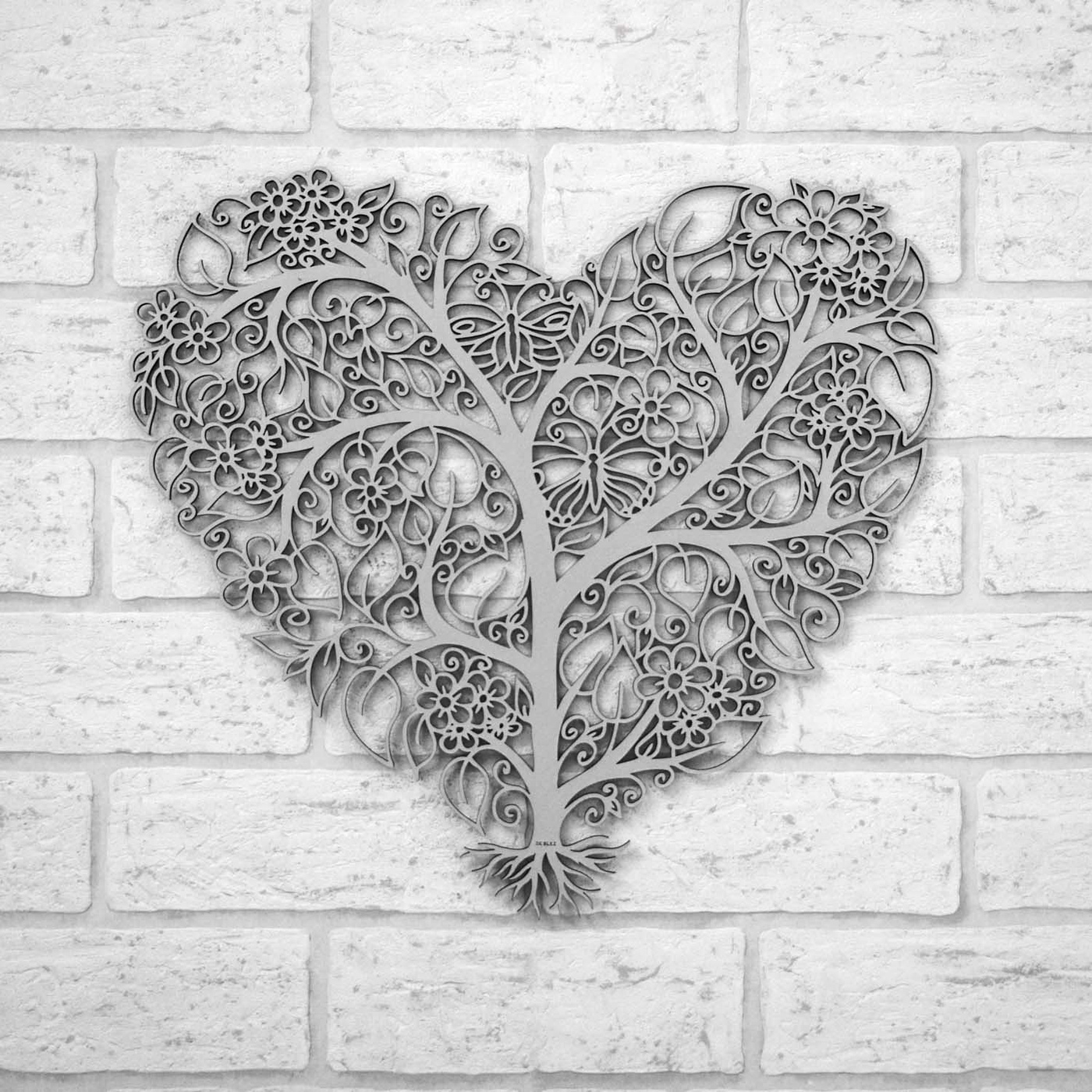Floral Tree on the Wall - Meadow | Silver