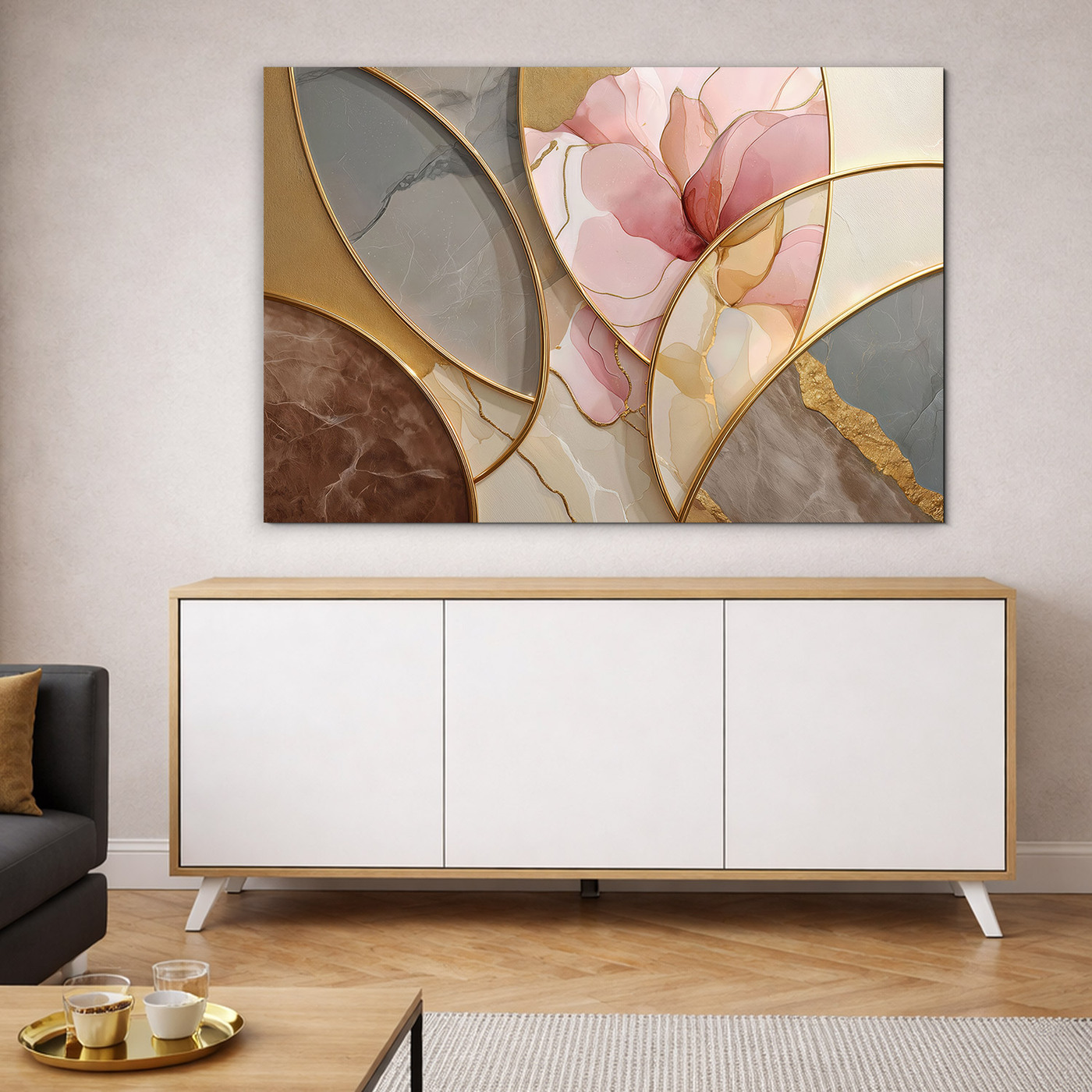 Moderný art deco obraz - Krása v mramore