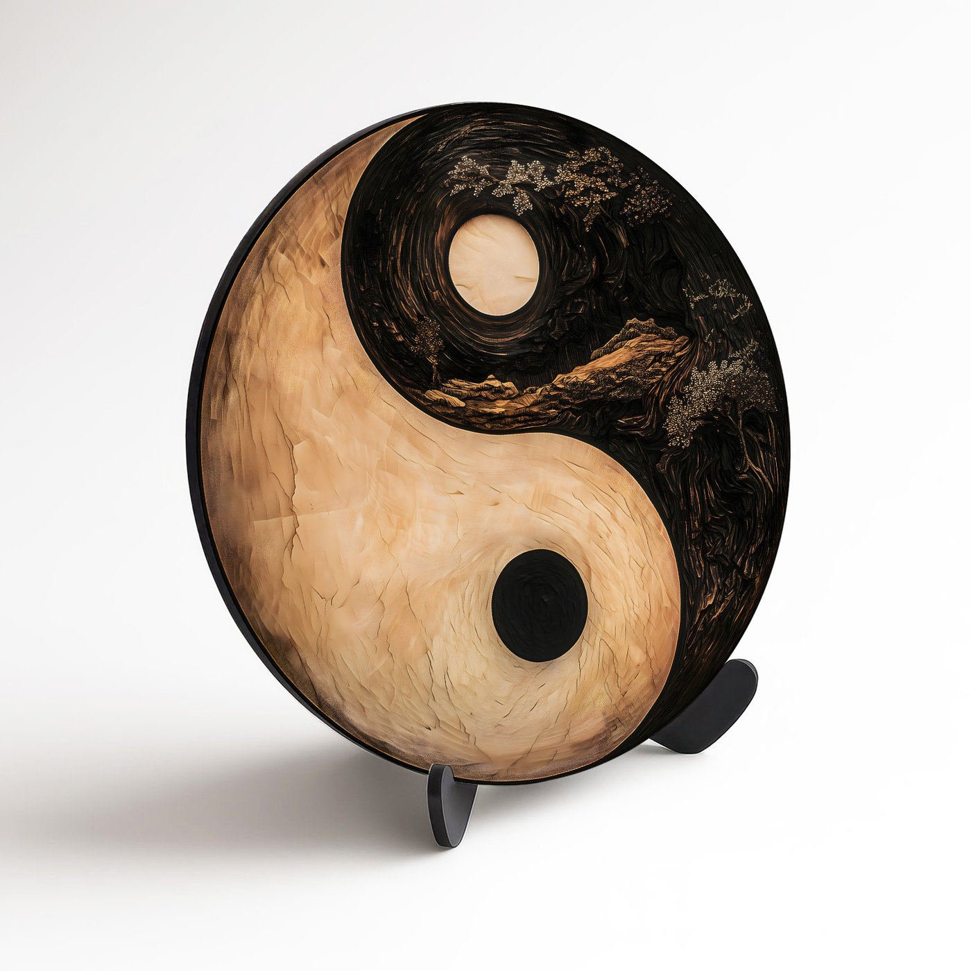 Round Wall Art Symbol - Yin and Yang