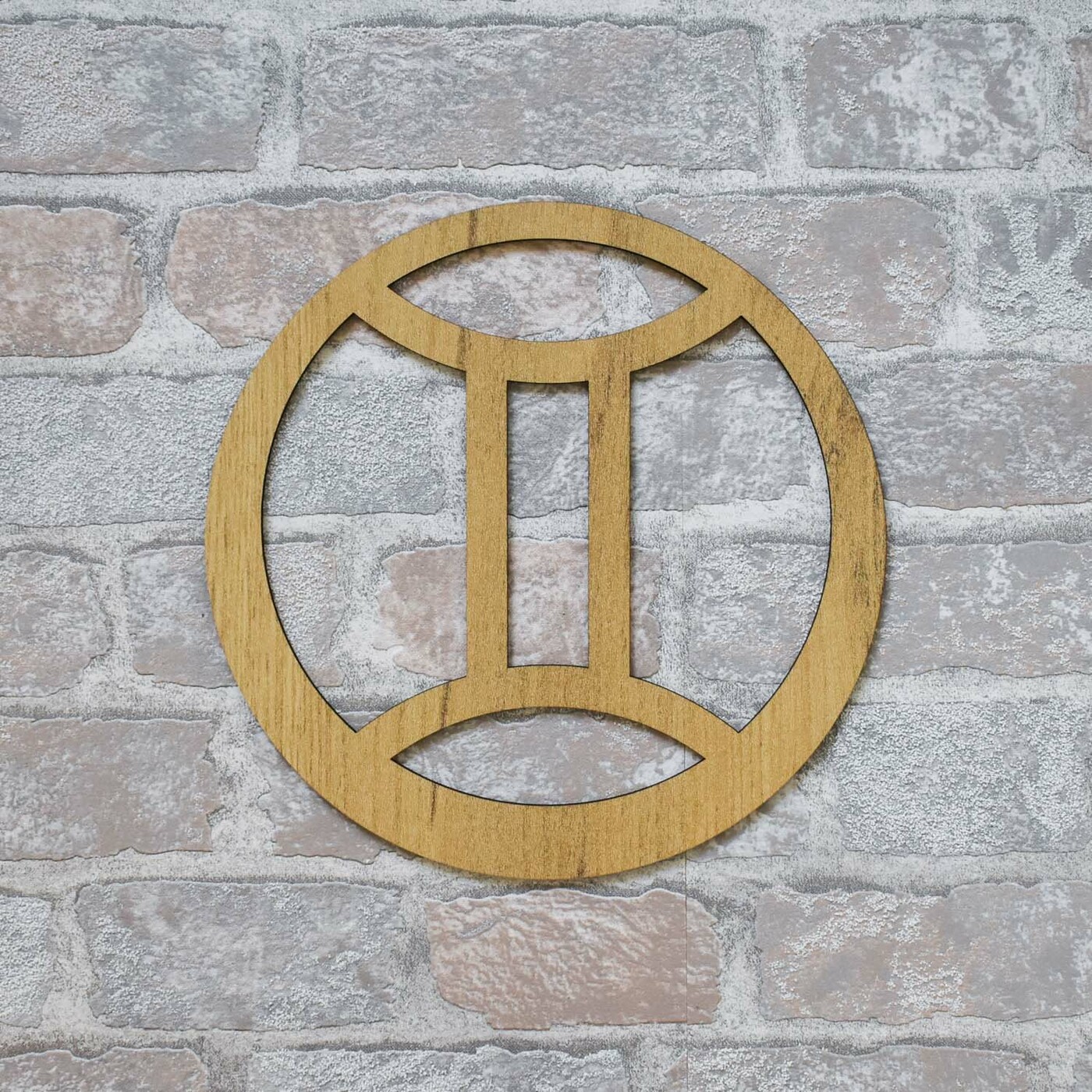Zodiac Sign on the Wall - Gemini | Gold Craft Oak